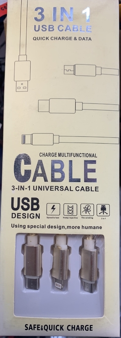 cable usb 3 en 1