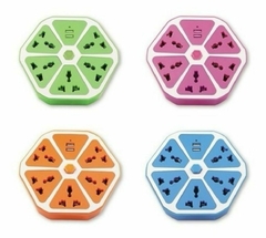 Zapatilla exagonal con 2usb