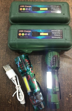 LINTERNA CAMUFLADA RECARGABLE, MULTIFUNCIÓN