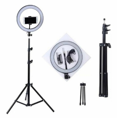Aro de luz 26cm/10" c/ Tripode 2,1m