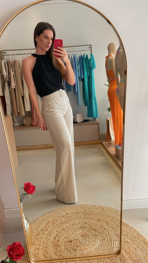 CALÇA LINHO NATURAL - comprar online