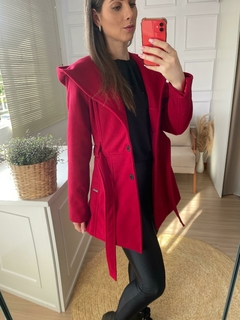 CASACO LÃ BATIDA CAPUZ - VERMELHO na internet