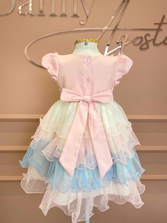 Vestido babado tule borboletas - Tam 3 - comprar online