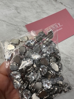 ENGRAMPADO GOTA 10X14MM CRISTAL 50 GRAMAS
