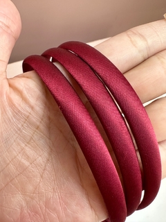 tiara cetim marsala kit 3 unidades - comprar online