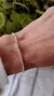 Pulsera Strass Fina Blanca Elastizada