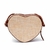 BOLSA TIRACOLO HEART EM PALHA E COURO - Luz Clarita Acessórios