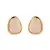 Brinco Oval Orgânico com Pedra Colorida Alta Dourado - comprar online