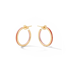 Brinco Argola Esmaltada Bicolor - comprar online