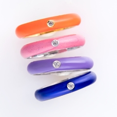 Imagem do Anel Pop Color 1 Moissanita 2mm