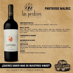 Vino Las Perdices Partridge Malbec botella x 750. - comprar online