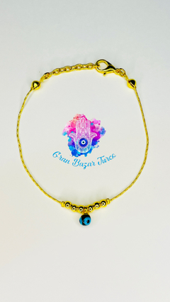 Imagen de Pulsera Cadena Dorada - Ojo Turco