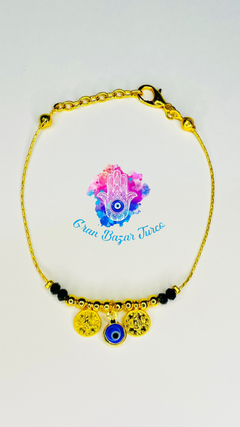 Pulsera Cadena Dorada - Ojo Turco-Tugra