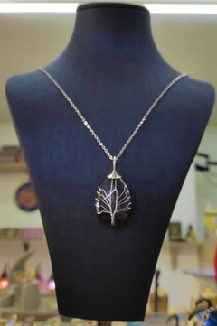 Collar Cuarzo Cadena Acero