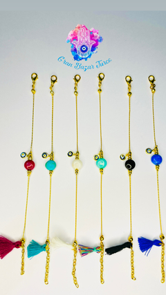 Pulsera Cadena Dorada - Ojo Turco- Cuarzo