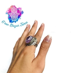 ANILLO CUARZO - AMATISTA