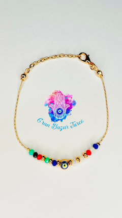 Pulsera Cadena Rosada - Ojo Turco en internet