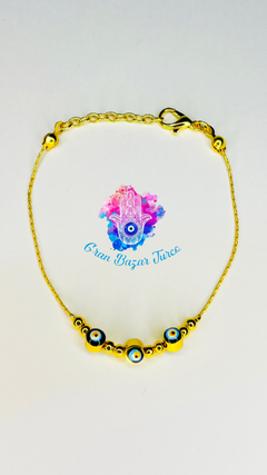 Pulsera Cadena Dorada - 3 Ojoturco en internet
