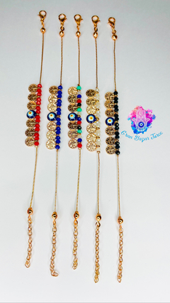 Pulsera Cadena Dorada - Ojo Turco-Tugra