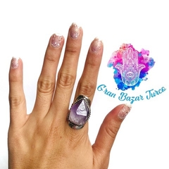 ANILLO CUARZO - AMATISTA - Gran Bazar Turco