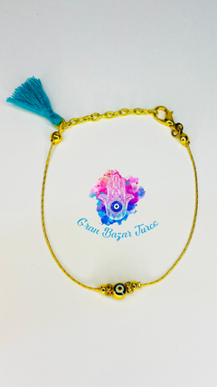 Pulsera Cadena Dorada - Ojoturco - Gran Bazar Turco