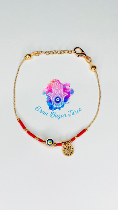 Pulsera Cadena Rosada - Ojo Turco-Tugra