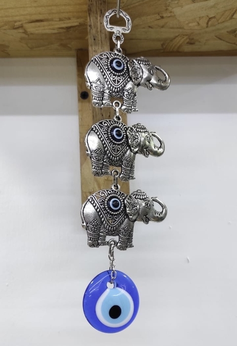 COLGANTE 3 ELEFANTES CON OJO TURCO