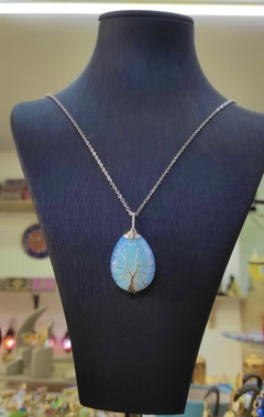 Collar Cuarzo Cadena Acero