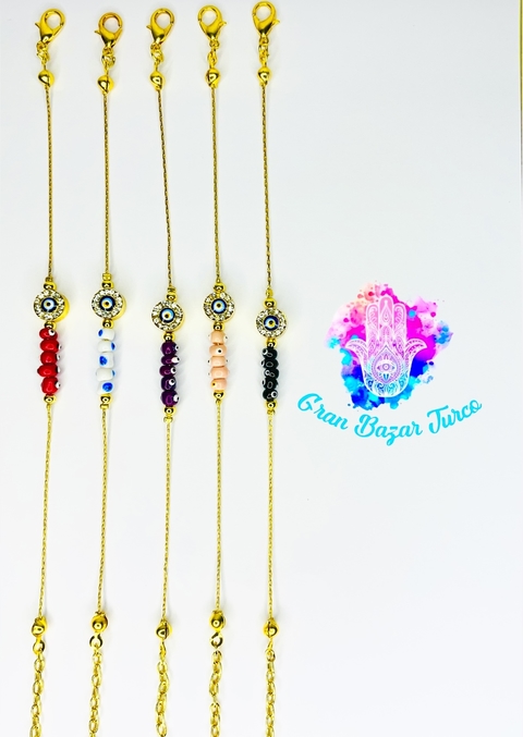 Pulsera Dorada- Ojo Turco