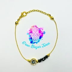 Pulsera Dorada- Ojo Turco - comprar online