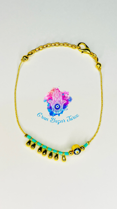 Imagen de Pulsera Cadena Dorada - Ojo Turco