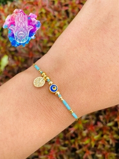 Pulsera Dorada - Ojo Turco R. 3 - Gran Bazar Turco