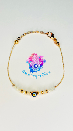 Pulsera Cadena Rosada - Ojo Turco - Gran Bazar Turco