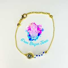 Pulsera Dorada- Ojo Turco en internet