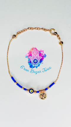 Pulsera Cadena Rosada - Ojo Turco-Tugra en internet