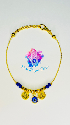 Pulsera Cadena Dorada - Ojo Turco-Tugra - comprar online