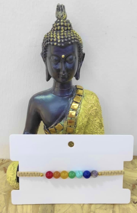 Pulsera en hilo de 7 chakras