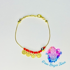 Pulsera Cadena Dorada - Ojo Turco-Tugra en internet