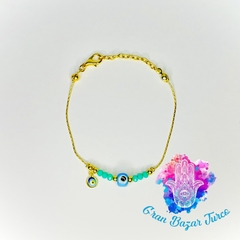 Pulsera Dorada - Ojo Turco - tienda online