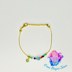Pulsera Dorada - Ojo Turco en internet