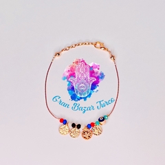 Pulsera Cadena Rosada - Ojo Turco