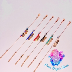 Pulsera Cadena Rosada - Ojo Turco