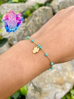 Pulsera Dorada - Mano Hamsa R. 2 en internet