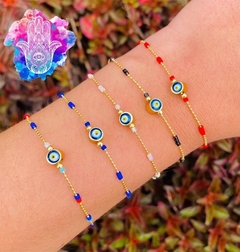 Pulsera Dorada - Ojo Turco R9