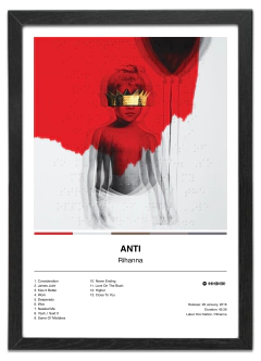 Quadro - Rihanna (ANTI) - comprar online