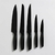 Taco de cuchillos Imantado Acero Black + 5 Cuchillos Black Rayadito - Chichimamerry Home