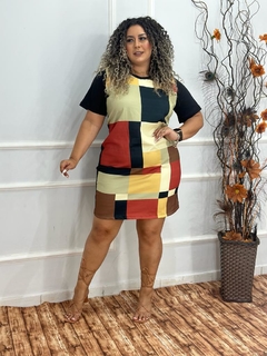 Vestido Plus Geometrico