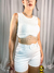 Shorts Couro Fake Cinto - comprar online