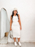 Vestido Midi Recortes Ribana - comprar online