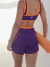 Short bicolor Leeom- Roxo ube\ tangerina na internet
